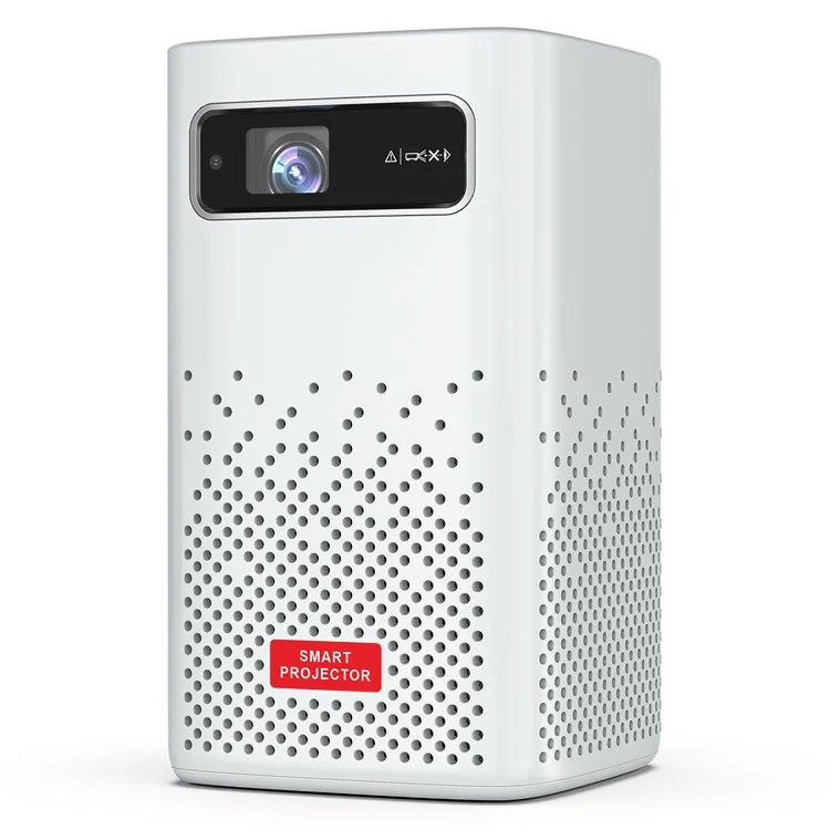 C900 Android 9.0 WiFi Mini DLP Projector 960x540P High Definition Pocket Home Theater - White / US Plug
