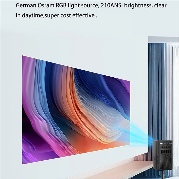 C900 Android 9.0 WiFi Mini DLP Projector 960x540P High Definition Pocket Home Theater - White / US Plug