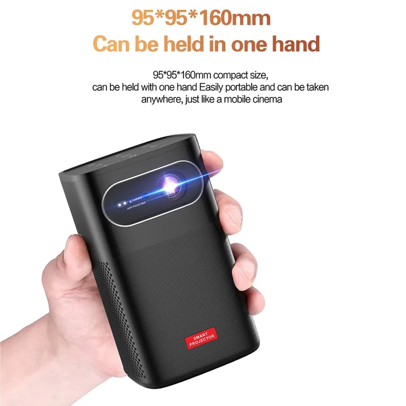 M1 1080P Android 9.0 Projector WiFi DLP Intelligent Projector Support Bluetooth-compatible Function - EU Plug