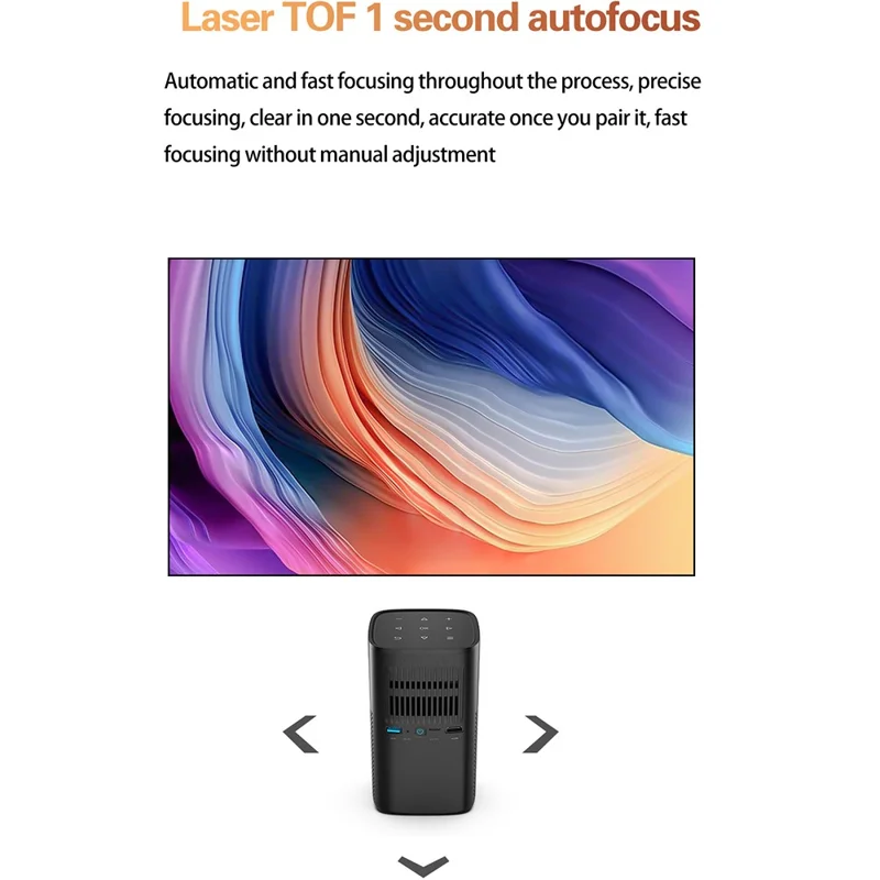 M1 1080P Android 9.0 Projector WiFi DLP Intelligent Projector Support Bluetooth-compatible Function - EU Plug