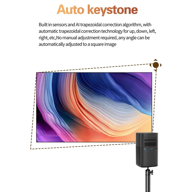 M1 1080P Android 9.0 Projector WiFi DLP Intelligent Projector Support Bluetooth-compatible Function - EU Plug