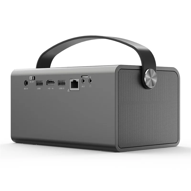 V7 Pro Home Theater Android 9.0 DLP Projector High Definition Projector Support 5G  /  2.4G WiFi - EU Plug