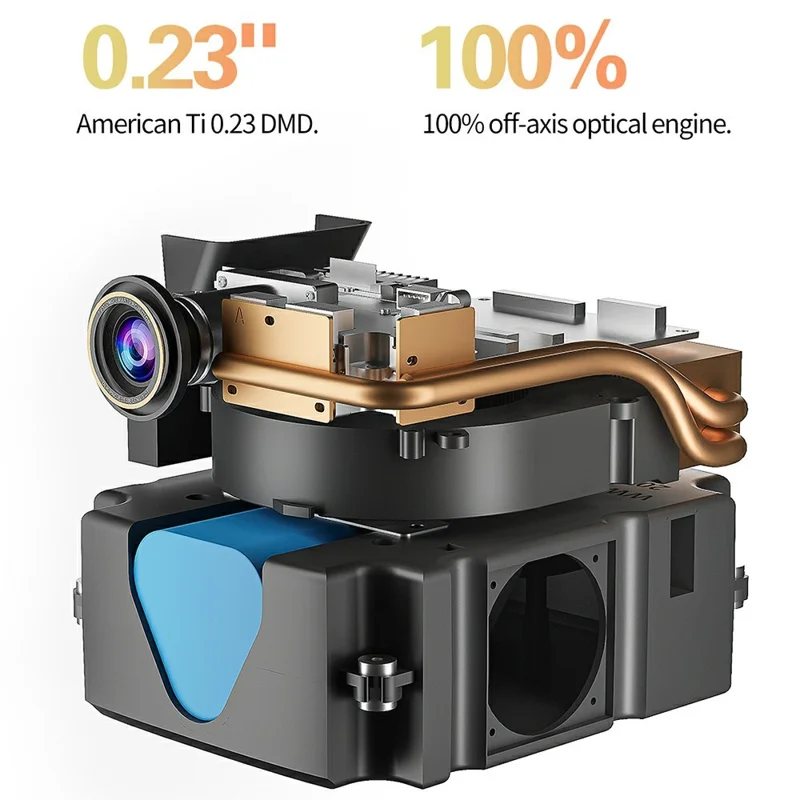 S8 Portable Rechargeable DLP Projector 1080P HD Video WiFi Home Theater Office LED Projector - EU Plug