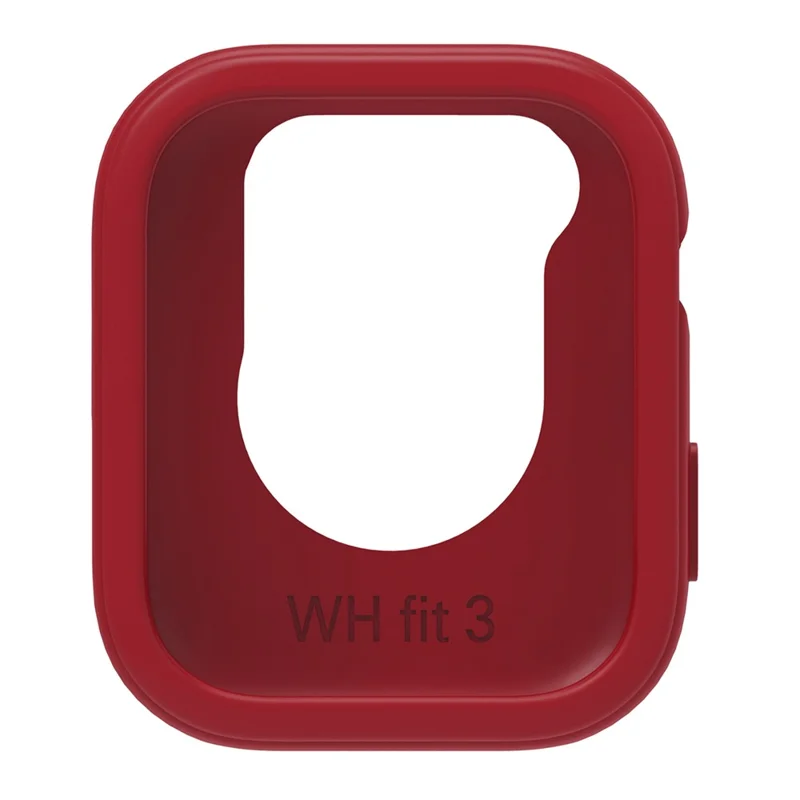 For Huawei Watch Fit 3 Silicone Case Hollow Shockproof Watch Protective Frame - Wine Red