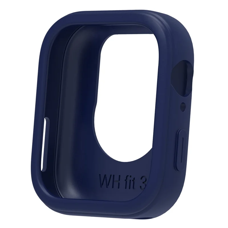 For Huawei Watch Fit 3 Silicone Case Hollow Shockproof Watch Protective Frame - Navy Blue