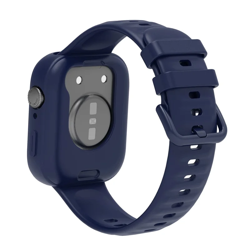 For Huawei Watch Fit 3 Silicone Case Hollow Shockproof Watch Protective Frame - Navy Blue