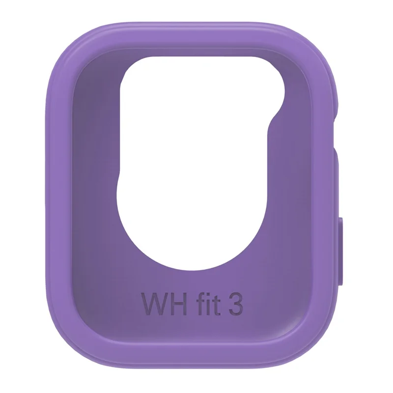 For Huawei Watch Fit 3 Silicone Case Hollow Shockproof Watch Protective Frame - Purple