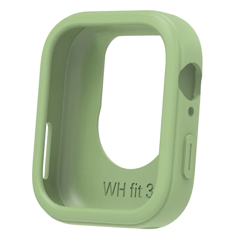 For Huawei Watch Fit 3 Silicone Case Hollow Shockproof Watch Protective Frame - Green