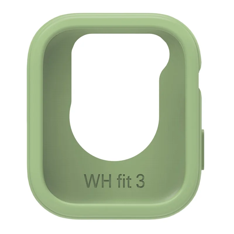 For Huawei Watch Fit 3 Silicone Case Hollow Shockproof Watch Protective Frame - Green