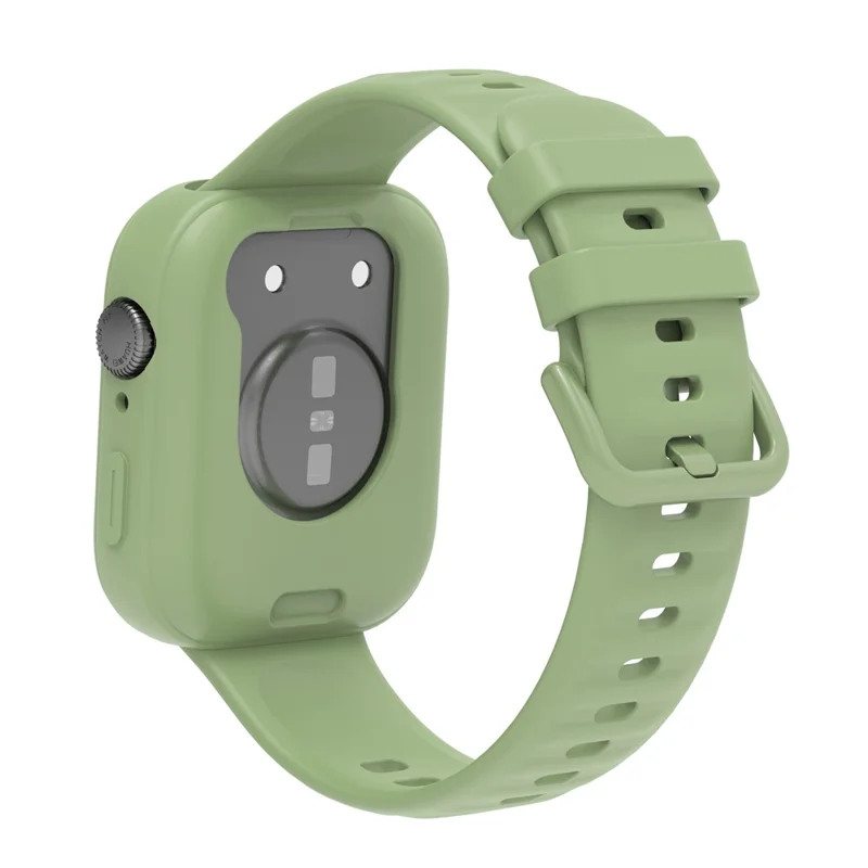 For Huawei Watch Fit 3 Silicone Case Hollow Shockproof Watch Protective Frame - Green