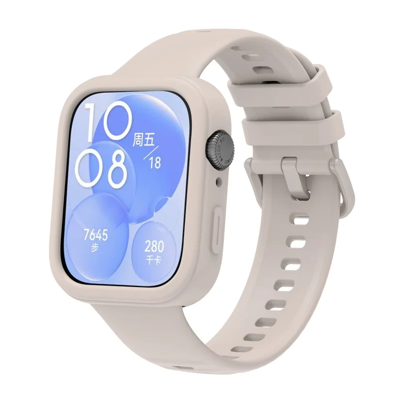 Per Huawei Watch Fit 3 Custodia in Silicone Cava Antiurto Cornice di Protezione dell'Orologio - Starlight
