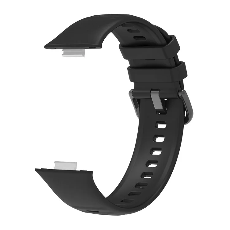 Für Huawei Watch Fit 3 Silikon-Uhrenarmband, verstellbarer Ersatz-Armband - Schwarz