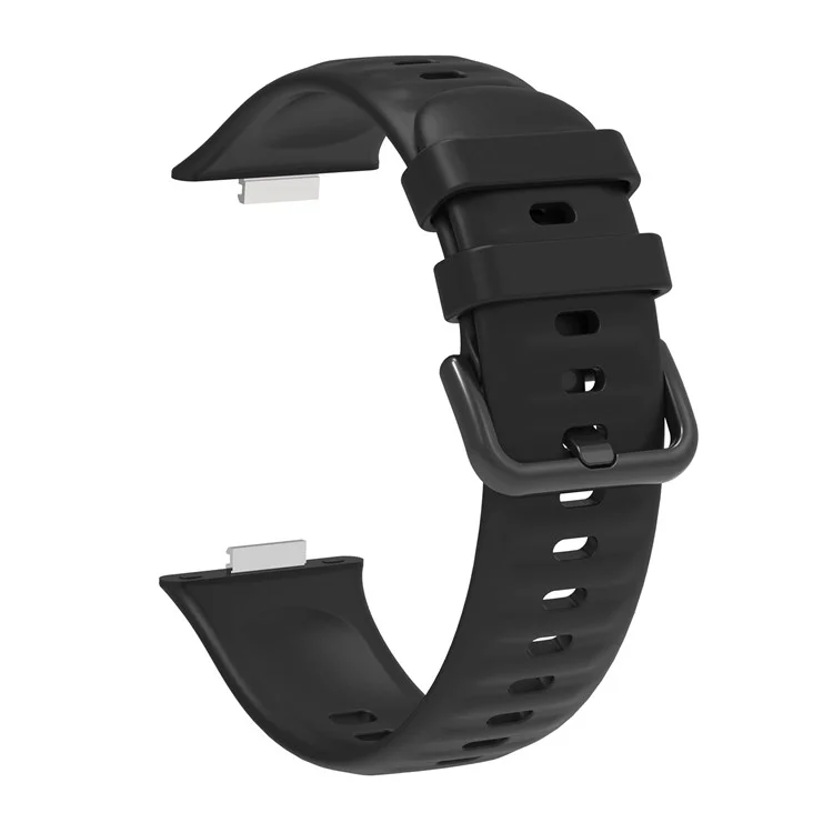 Für Huawei Watch Fit 3 Silikon-Uhrenarmband, verstellbarer Ersatz-Armband - Schwarz