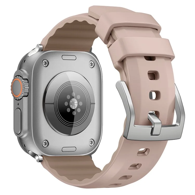 Für Apple Watch Series 10 42mm / 9 8 7 41mm / SE (2023) SE (2022) SE 6 5 4 40mm / 3 2 1 38mm Silikon-Armband - Pink