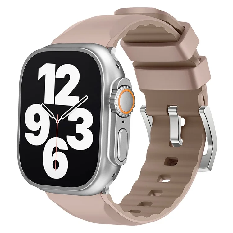 Für Apple Watch Series 10 42mm / 9 8 7 41mm / SE (2023) SE (2022) SE 6 5 4 40mm / 3 2 1 38mm Silikon-Armband - Pink