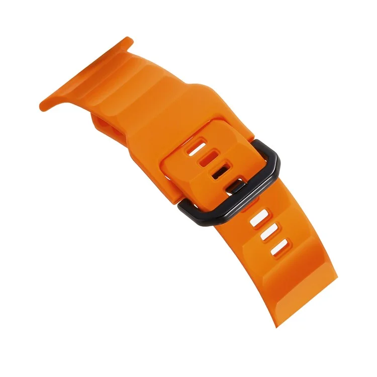 Für Apple Watch 10 46 mm / Ultra 2 / Ultra 49 mm / 9 8 7 45 mm / SE (2023) SE (2022) SE 6 5 4 44 mm / 3 2 1 42 mm Silikon-Uhrenarmband - Orange