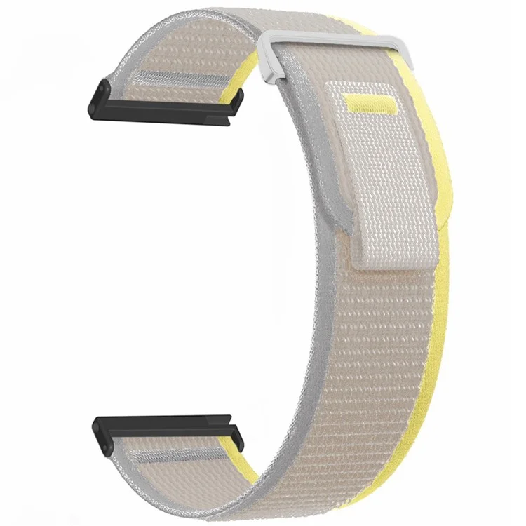 Para Suunto Spartan Sport Wrist HR Baro / Suunto 9 Nylon Watch Band 24mm Loop Fastener Strap - Bege