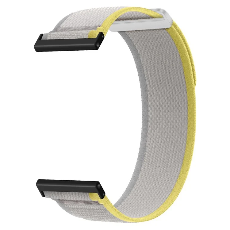 Para Suunto Spartan Sport Wrist HR Baro / Suunto 9 Nylon Watch Band 24mm Loop Fastener Strap - Bege