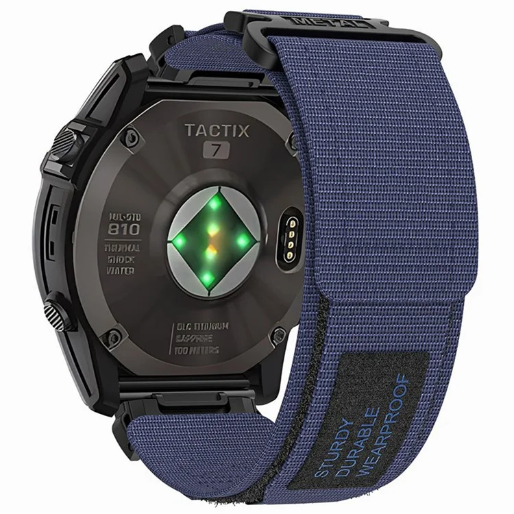 Per Garmin Fenix 7X / 7X Pro / Tactix 7 Cinturino per Orologio 26mm Regolabile Banda Sportiva Rilascio Rapido - Blu Notte