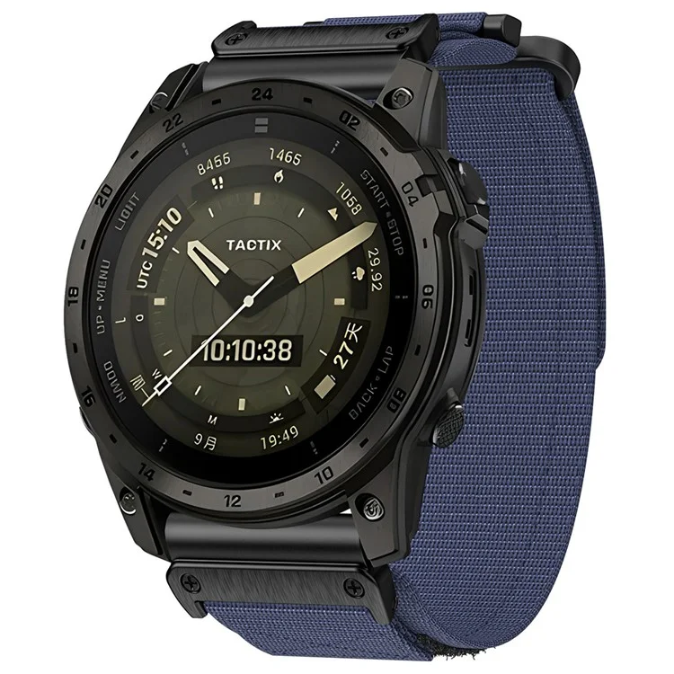 Per Garmin Fenix 7X / 7X Pro / Tactix 7 Cinturino per Orologio 26mm Regolabile Banda Sportiva Rilascio Rapido - Blu Notte