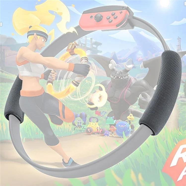 JYS JYS-NS186 Ring Fit Adventure Suit Elastic Leg Strap + Two Ring Grips + Hook per Nintend Switch Joy-con