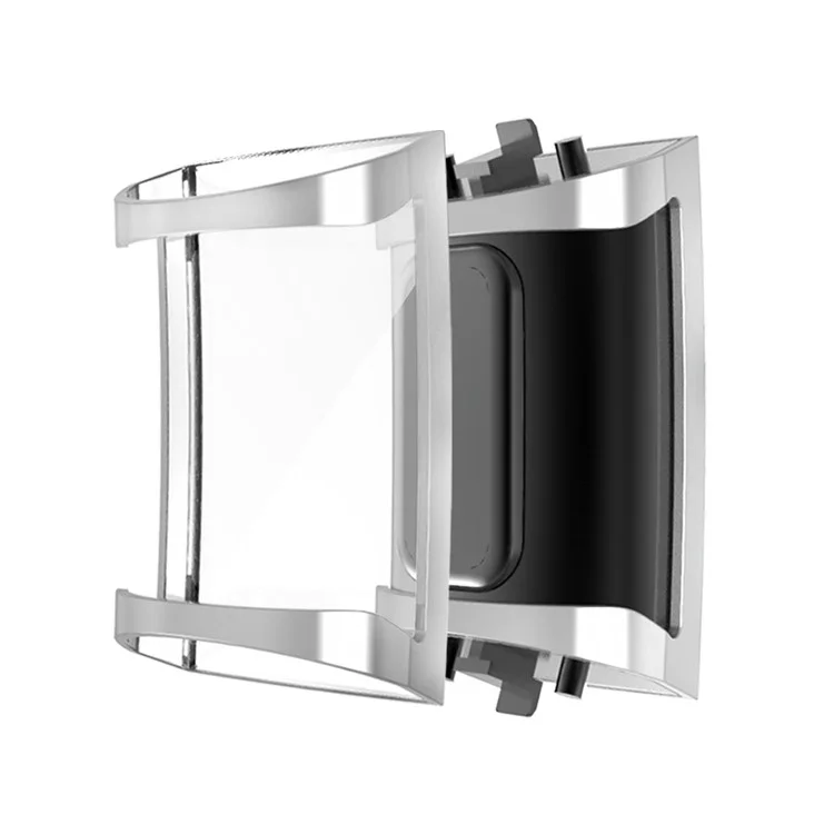 All-round Protective Electroplating TPU Watch Cover Casing for Fitbit Charge 4 - Transparent