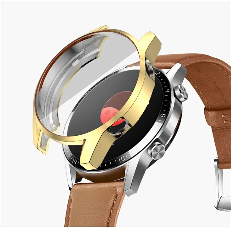 Elektroplattierte Tpu-allround-schutzhülle Für Huawei Watch GT 2 46 mm - Gold