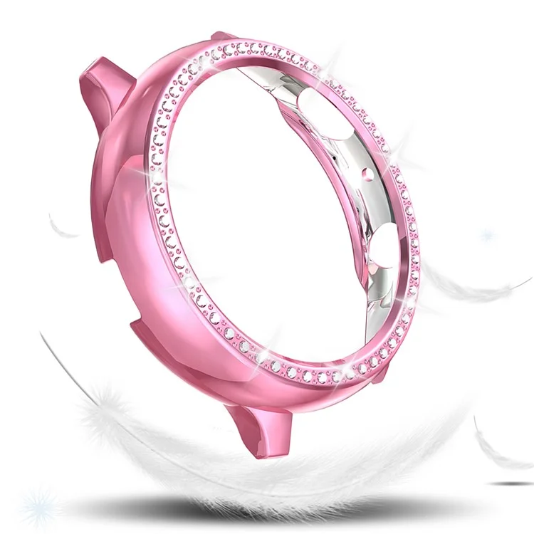 Rhinestone Decor All-around Protective Case for Samsung Galaxy Watch Active 2 44mm - Pink
