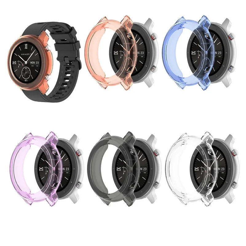 Dustproof Shockproof TPU Watch Shell for Huami Amazfit GTR 47mm - Transparent
