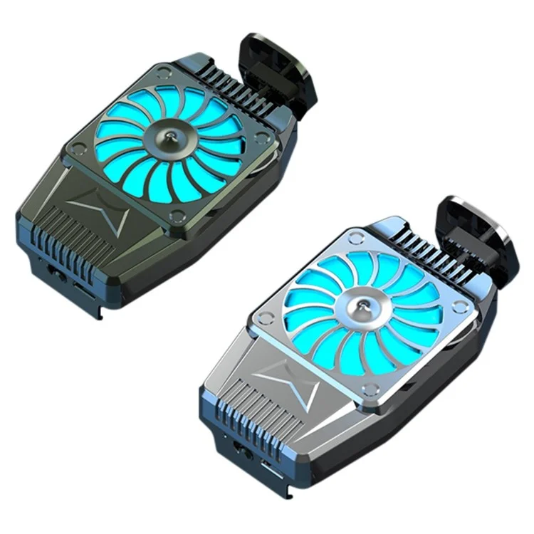 H15 Mobiltelefon Radiator Lüfter Mini Snap-on Smartphone Wärmeableitung Kühler [Wiederaufladbar] - Schwärzlich Grün
