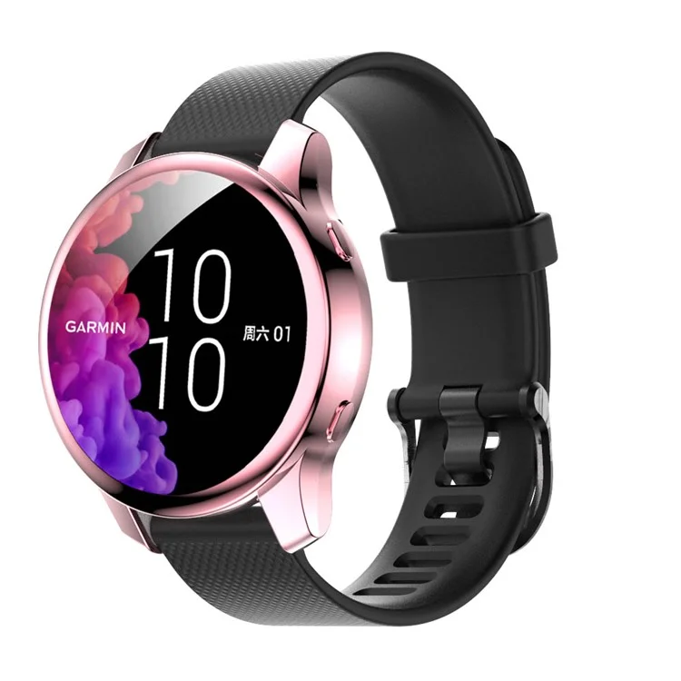 Protective Electroplating TPU Watch Case for Garmin Venu - Rose Gold