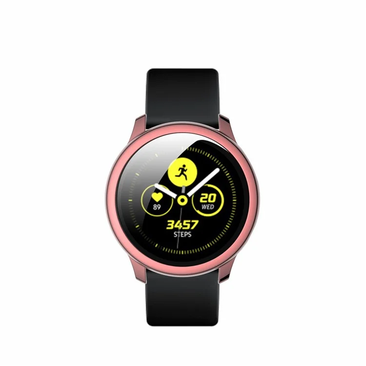 PC Elettroplativo Frame + Tempered Glass Screen Protector for Samsung Galaxy Watch Active2 40mm - Pink
