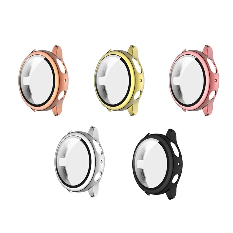 PC Elettroplativo Frame + Tempered Glass Screen Protector for Samsung Galaxy Watch Active2 40mm - Pink