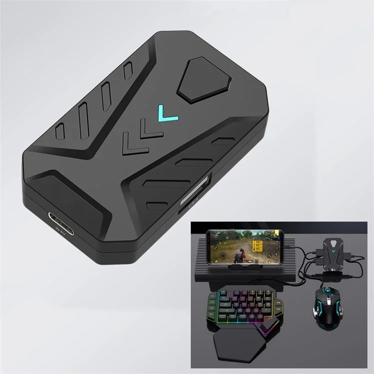 GAMWING MIX Lite Teclado de Jogo Móvel e Conversor de Mouse com Conexão com Fio