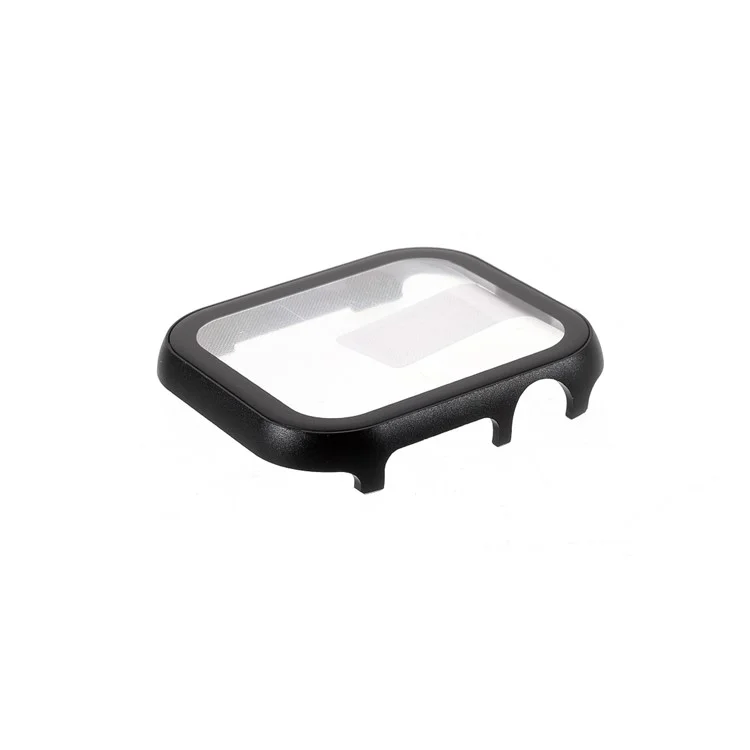 All Eingewickelte Metalluhrabdeckung + Gehärteter Glasscheibenfilm Für Apple Watch Serie 3/2/1 42mm - Schwarz