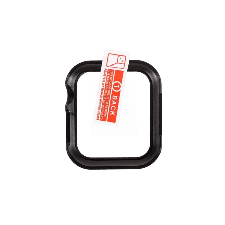 All Eingewickelte Metalluhrabdeckung + Gehärteter Glasscheibenfilm Für Apple Watch Serie 3/2/1 42mm - Schwarz