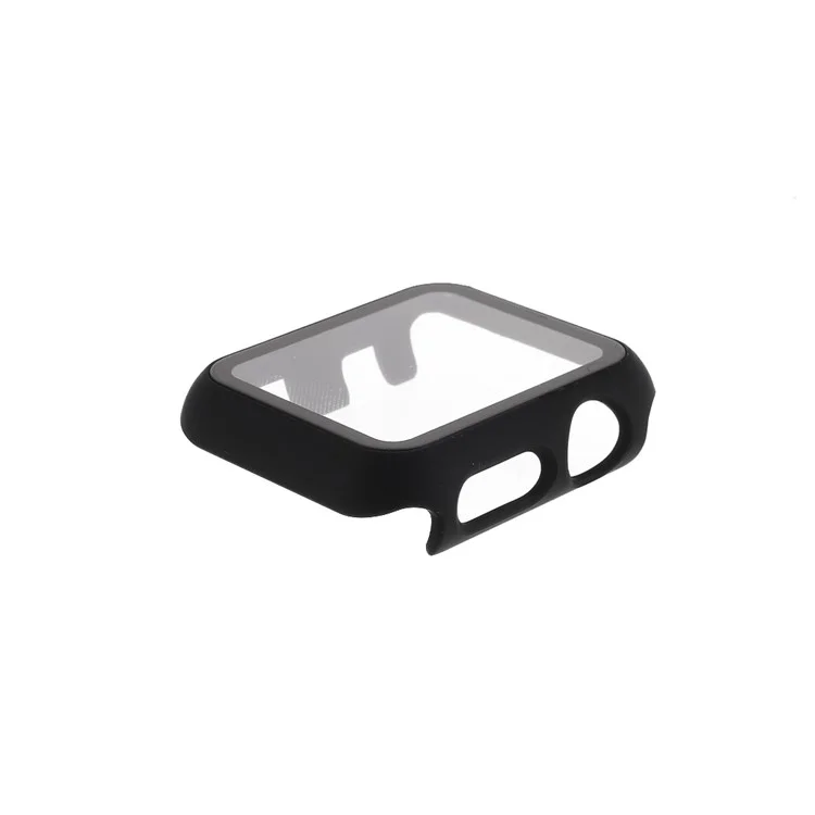 Rurihai Protection Complète TPU + Écran D'écran en Verre Trempé Pour la Série Apple Watch Series se / 6/5/4 40 mm - le Noir