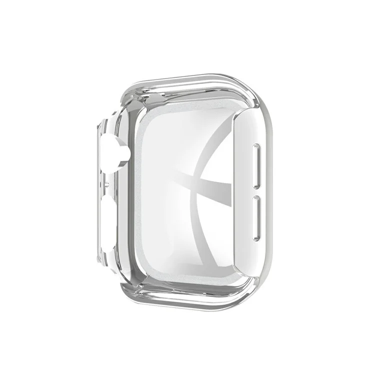 Rhinestone Decor Tempered Glass+PC All-round Protective Watch Case for Apple Watch Series 3/2/1 38mm - Silver
