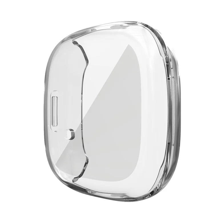 Étui tous usages pour Fitbit Sense/Versa 3 Étui de protection en TPU avec placage électrolytique - Transparent