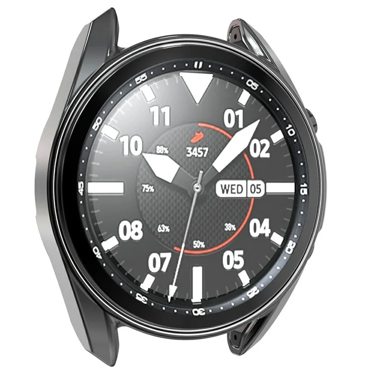 Soft TPU Plated Cover Bumper Protector for Samsung Galaxy Watch 3 45mm - Black