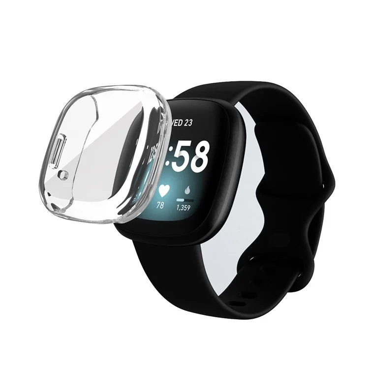 Enkay Hat Prince Grena Protección TPU Reloj Case Para Fitbit Versa 3 / Fitbit Sense - Transparente