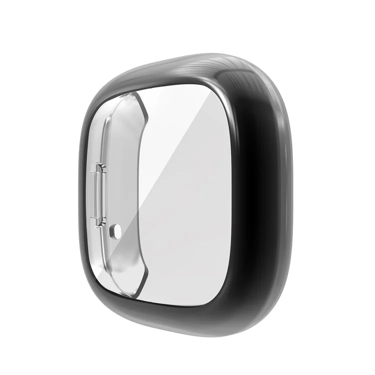 Hat Prince Eletroplating TPU Protetive Watch Capa Para Fitbit Versa 3 / Senso de Fitbit - Preto