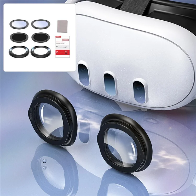 STARTRC GAMES For Meta Quest 3 VR Glasses Anti-Scratch Ring Myopia Lens 400-600 Degree (Astigmatism: 50-200 Degree)