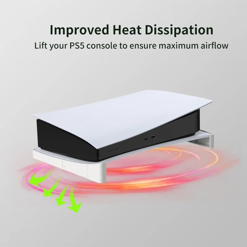 JYS JYS-P5143 Horizontal Stand for PS5 Console Digital / Disc Version Bracket - Black