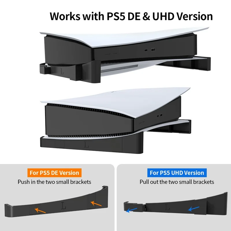JYS JYS-P5143 Horizontal Stand for PS5 Console Digital / Disc Version Bracket - Black