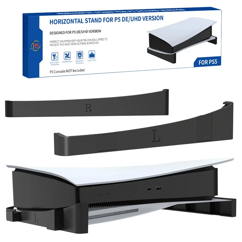 JYS JYS-P5143 Horizontal Stand for PS5 Console Digital / Disc Version Bracket - Black