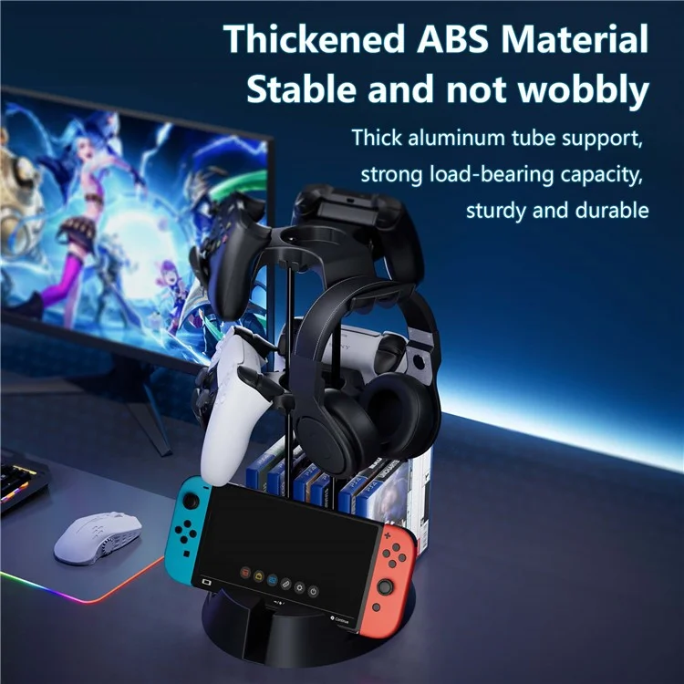 Game Console Gamepad Controller Holder Storage Stand Game Disc Desktop Organizer