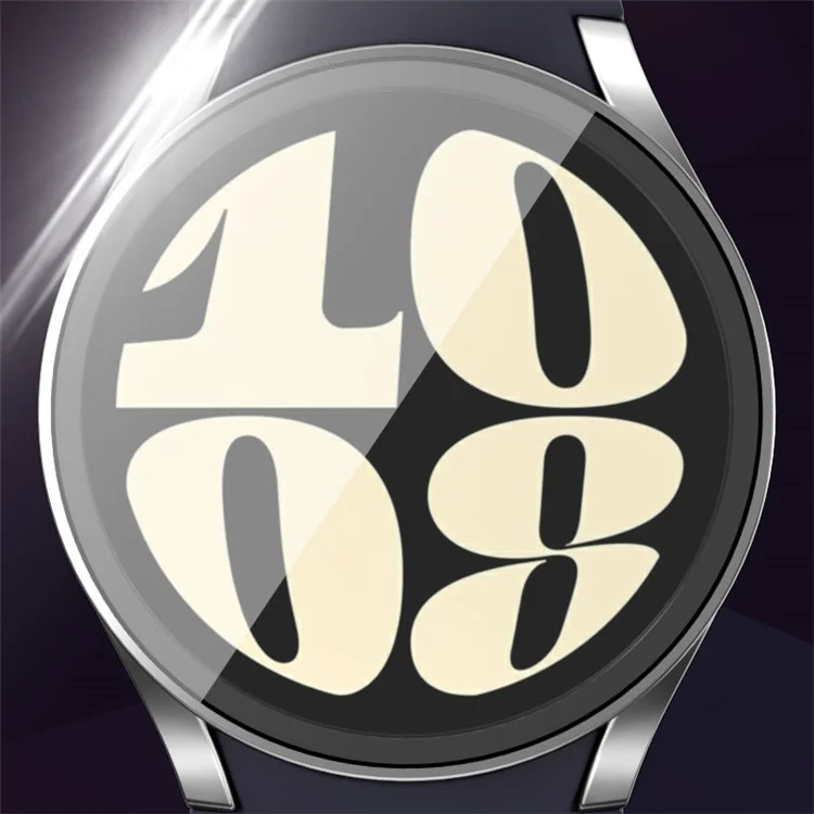 Étui pour montre Samsung Galaxy Watch7 44 mm en PC avec film de verre trempé intégré - Noir