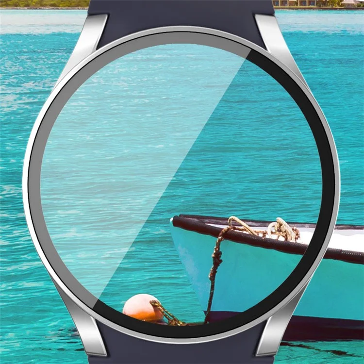 Étui pour montre Samsung Galaxy Watch7 44 mm en PC avec film de verre trempé intégré - Noir