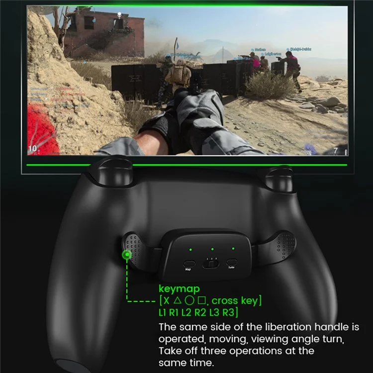 DATA FROG Für Sony Playstation 5 Controller Back Button Attachment Wireless Gamepad Back Button - Schwarz